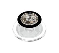 Café, Chats et Livres, propriétaire drôle, Amoureux, lisant, bibliothécaire, Maman PopSockets PopGrip pour MagSafe