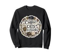Café, Chats et Livres, propriétaire drôle, Amoureux, lisant, bibliothécaire, Maman Sweatshirt