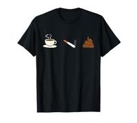 Café Clope Toilettes Idée Cadeau Bonjour Humour T-Shirt