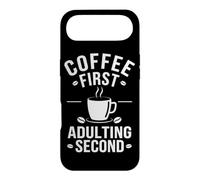 Café Coffee First Adulting Second Proverbe drôle de Bureau Coque pour iPhone Air