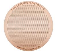 CAFE CONCETTO Filtre pour une utilisation dans les cafetières AeroPress Go/AeroPress - Disque fin - Réutilisable - Acier inoxydable avec revêtement de qualité supérieure (or rose, métal) - Embouts