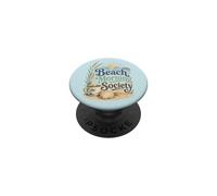 Café côtier de la Beach Morning Society PopSockets PopGrip Adhésif