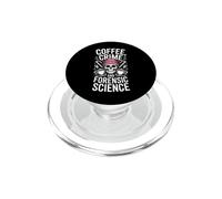 Café Crime and Forensic Science Dicton drôle PopSockets PopGrip pour MagSafe