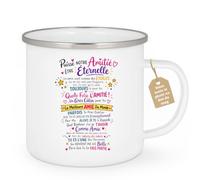 Café-Croissant - Mug Amitié Éternelle Cadeau Amie - Blanc/Emaille | Un mug pour célébrer l'amitié éternelle avec tendresse.