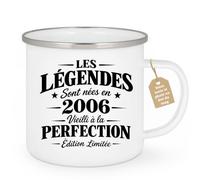 Café-Croissant - Mug Année Naissance 2006 Édition Limitée - Blanc/Emaille | Mug anniversaire 2006, édition limitée pour les légendes nées cette année.