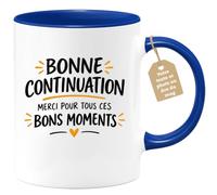 Café-Croissant - Mug Bonne Continuation Merci Pour Tous Ces Bons Moments - | Mug de départ avec message de remerciements chaleureux