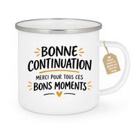 Café-Croissant - Mug Bonne Continuation Merci Pour Tous Ces Bons Moments - | Mug de départ avec message de remerciements chaleureux