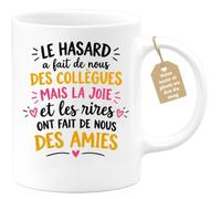 Café-Croissant - Mug Collègues Bonheur Et Amitié - Blanc/Céramique
