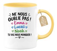 Café-Croissant - Mug Départ Tu Vas Nous Manquer ! - Jaune/Céramique | Mug souvenir départ - Nous ne t'oublierons pas!