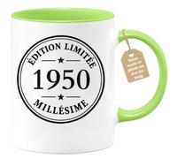 Café-Croissant - Mug Édition Limitée 1950 Millésime, Cadeau Anniversaire - | Mug Collectible Édition Limitée Pour Un Certain Millésime 76 1950