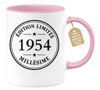 Café-Croissant - Mug Édition Limitée 1954 Millésime, Cadeau Anniversaire - | Mug Collectible Édition Limitée Pour Un Certain Millésime 72 1954