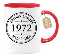 Café-Croissant - Mug Édition Limitée 1972 Millésime, Cadeau Anniversaire - | Mug Collectible Édition Limitée Pour Un Certain Millésime 54 1972
