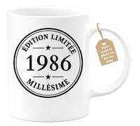 Café-Croissant - Mug Édition Limitée 1986 Millésime, Cadeau Anniversaire - | Mug Collectible Édition Limitée Pour Un Certain Millésime 40 1986