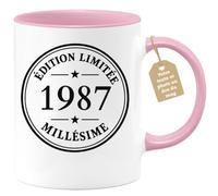Café-Croissant - Mug Édition Limitée 1987 Millésime, Cadeau Anniversaire - | Mug Collectible Édition Limitée Pour Un Certain Millésime 39 1987