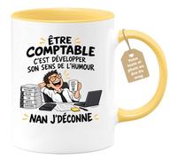 Café-Croissant - Mug Être Comptable C'est Développer Son Sens De L'humour - | Mug humoristique pour comptables avec phrase drôle