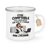 Café-Croissant - Mug Être Comptable C'est Développer Son Sens De L'humour - | Mug humoristique pour comptables avec phrase drôle