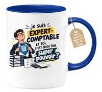 Café-Croissant - Mug Expert Comptable Et Toi C'est Quoi Ton Super Pouvoir - | Mug humoristique pour comptables avec un message amusant