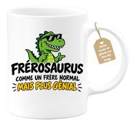Café-Croissant - Mug Frérosaurus Comme Un Frère Normal Mais Plus Génial - B | Mug humoristique pour frère, cadeau amusant et original