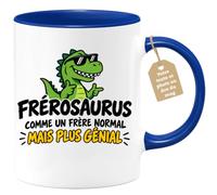 Café-Croissant - Mug Frérosaurus Comme Un Frère Normal Mais Plus Génial - B | Mug humoristique pour frère, cadeau amusant et original
