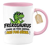 Café-Croissant - Mug Frérosaurus Comme Un Frère Normal Mais Plus Génial - R | Mug humoristique pour frère, cadeau amusant et original