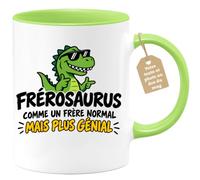 Café-Croissant - Mug Frérosaurus Comme Un Frère Normal Mais Plus Génial - V | Mug humoristique pour frère, cadeau amusant et original