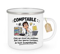 Café-Croissant - Mug Humour Comptable Problèmes Incompréhensibles - Blanc/E | Mug humoristique pour comptables, cadeau parfait