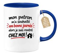 Café-Croissant - Mug Humour Mon Patron M'a Souhaité Une Bonne Journée - Ble | Amusant pour ceux qui aiment rire des aléas du bureau