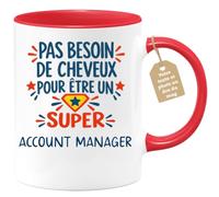 Café-Croissant - Mug Humour Pas Besoin De Cheveux Pour Être Un Super Accoun | Pour les hommes, design humoristique pour chauves Account Manager