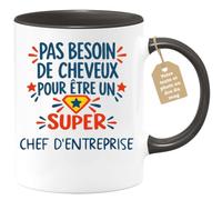 Café-Croissant - Mug Humour Pas Besoin De Cheveux Pour Être Un Super Chef D | Pour les hommes, design humoristique pour chauves Chef D'entreprise