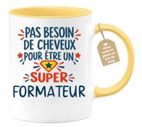 Café-Croissant - Mug Humour Pas Besoin De Cheveux Pour Être Un Super Format | Pour les hommes, design humoristique pour chauves Formateur