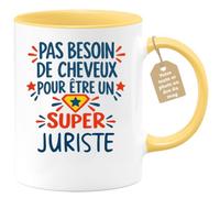 Café-Croissant - Mug Humour Pas Besoin De Cheveux Pour Être Un Super Jurist | Pour les hommes, design humoristique pour chauves Juriste