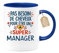 Café-Croissant - Mug Humour Pas Besoin De Cheveux Pour Être Un Super Manage | Pour les hommes, design humoristique pour chauves Manager