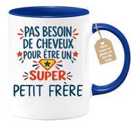 Café-Croissant - Mug Humour Pas Besoin De Cheveux Pour Être Un Super Petit | Design humoristique pour les hommes chauves super-héros Petit Frère