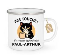 Café-Croissant - Mug Humour Prénom Paul Arthur - Blanc/Emaille | Mug original avec message amusant pour homme, personnalisable avec prénom. Paul-Arthur