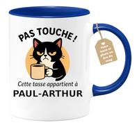 Café-Croissant - Mug Humour Prénom Paul Arthur - Bleu/Céramique | Mug original avec message amusant pour homme, personnalisable avec prénom. Paul-Arthur