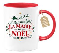 Café-Croissant - Mug Il Était Une Fois La Magie De Noël - Rouge/Céramique | Mug avec design inspiré par la magie de Noël, parfait pour tous