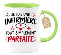 Café-Croissant - Mug Je Suis Une Infirmière Tout Simplement Parfaite - Vert