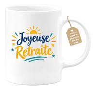 Café-Croissant - Mug Joyeuse Retraite Cadeau Drôle Et Fonctionnel - Blanc/C | Idéal pour célébrer la retraite avec humour et style.