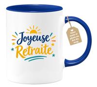 Café-Croissant - Mug Joyeuse Retraite Cadeau Drôle Et Fonctionnel - Bleu/Cé | Idéal pour célébrer la retraite avec humour et style.