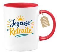 Café-Croissant - Mug Joyeuse Retraite Cadeau Drôle Et Fonctionnel - Rouge/C | Idéal pour célébrer la retraite avec humour et style.