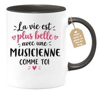 Café-Croissant - Mug La Vie Est Plus Belle Avec Une Musicienne Comme Toi - | Mug avec message touchant pour femme spéciale Musicienne