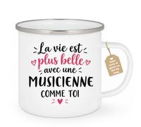 Café-Croissant - Mug La Vie Est Plus Belle Avec Une Musicienne Comme Toi - | Mug avec message touchant pour femme spéciale Musicienne