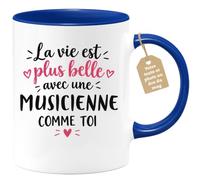 Café-Croissant - Mug La Vie Est Plus Belle Avec Une Musicienne Comme Toi - | Mug avec message touchant pour femme spéciale Musicienne