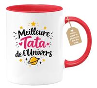 Café-Croissant - Mug Meilleure Tata De L'univers - Rouge/Céramique