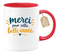 Café-Croissant - Mug Merci Pour Cette Belle Année - Rouge/Céramique