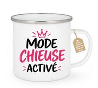 Café-Croissant - Mug Mode Chieuse Activé, Cadeau Drôle Et Original - Blanc/ | Mug avec phrase amusante pour chieuses, cadeau original