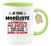 Café-Croissant - Mug Modéliste Imagine Que J'ai Raison - Vert/Céramique | Design humoristique 'Je suis Modéliste imagine que j'ai raison'