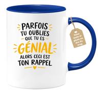 Café-Croissant - Mug Motivation Rappel Que Tu Es Génial - Bleu/Céramique | Motivation pour les jours de doute, rappel de grandeur