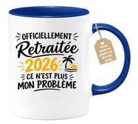 Café-Croissant - Mug Officiellement Retraitée 2026 Ce N'est Plus Mon Problè | Mug drôle pour femmes retraitées en 2026, cadeau parfait