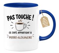 Café-Croissant - Mug Pas Touche Ce Café Appartient À Pierre Alexandre - Ble | Tasse humoristique pour ceux qui protègent leur café Pierre-Alexandre